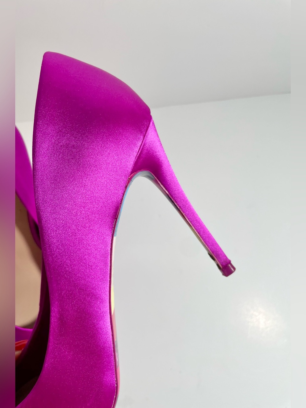ALDO Fuchsia Satin High Heel Pump - Picture 8 of 13